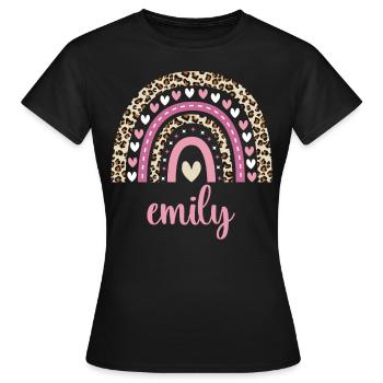 Emily Regenbogen Name Geburtstag Emily - Frauen T-Shirt - Schwarz - Vorne - AI Model Female 172 dark (172cm)