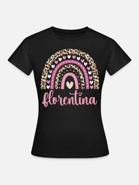 Florentina Regenbogen Name Geburtstag Florentina - Frauen T-Shirt - Schwarz