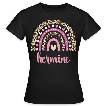 Hermine Regenbogen Name Geburtstag Hermine - Frauen T-Shirt - Schwarz - Vorne - AI Model Female 172 dark (172cm)