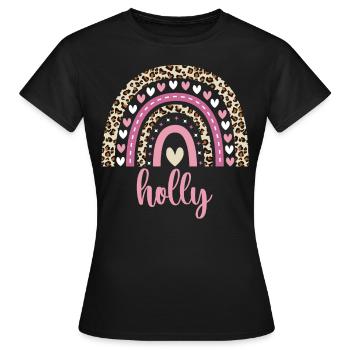 Holly Regenbogen Name Geburtstag Holly - Frauen T-Shirt - Schwarz - Vorne - AI Model Female 172 dark (172cm)