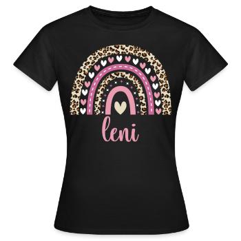 Leni Regenbogen Name Geburtstag Leni - Frauen T-Shirt - Schwarz - Vorne - AI Model Female 172 dark (172cm)