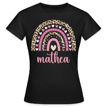 Mathea Regenbogen Name Geburtstag Mathea - Frauen T-Shirt - Schwarz - Vorne - AI Model Female 172 dark (172cm)