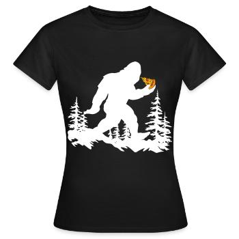 Pizza lieben auch Kreaturen - Frauen T-Shirt - Schwarz - Vorne - AI Model Female 172 dark (172cm)