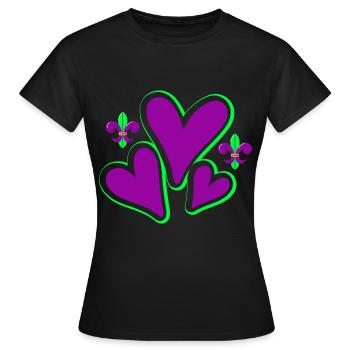 Mardi Gras Parade Fest Karneval Fasching - Frauen T-Shirt - Schwarz - Vorne - AI Model Female 172 dark (172cm)