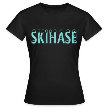Skihase Ski skihase - Frauen T-Shirt - Schwarz - Vorne - AI Model Female 172 dark (172cm)