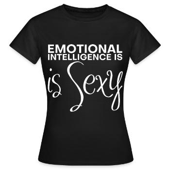 L’intelligence émotionnelle est sexy - T-shirt Femme - noir - Devant - AI Model Female 172 dark (172cm)
