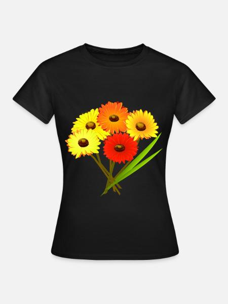 Blumenstrauß - Frauen T-Shirt - Schwarz