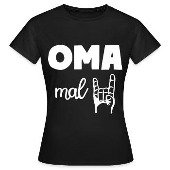 Oma mal Zwei Rock'n' Roll Großmutter - Frauen T-Shirt - Schwarz - Vorne - AI Model Female 172 dark (172cm)