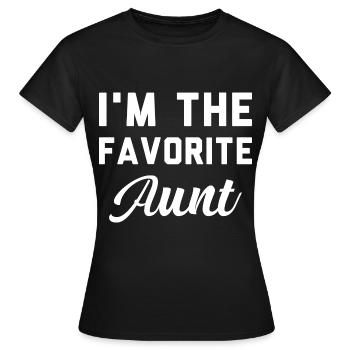 Tante Lieblingstante Patentante Neffe Nichte - Frauen T-Shirt - Schwarz - Vorne - AI Model Female 172 dark (172cm)