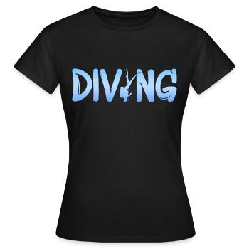 diving - Frauen T-Shirt - Schwarz - Vorne - AI Model Female 172 dark (172cm)