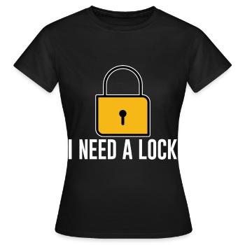 I Need A Lock 4 - Frauen T-Shirt - Schwarz - Vorne - AI Model Female 172 dark (172cm)