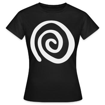 Spirale d’hypnose de motif et d’illusion - T-shirt Femme - noir - Devant - AI Model Female 172 dark (172cm)