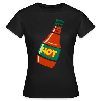 Sauce piquante - grillades et barbeque - T-shirt Femme - noir - Devant - AI Model Female 172 dark (172cm)