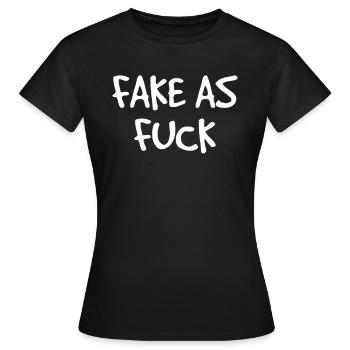 falsch wie scheisse - Frauen T-Shirt - Schwarz - Vorne - AI Model Female 172 dark (172cm)