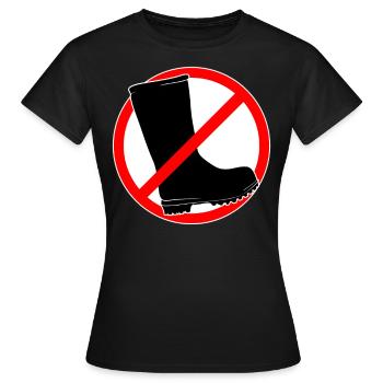 Rubber boots forbidden - gardening and gardening - Women's T-Shirt - black - Front - AI Model Female 172 dark (172cm)