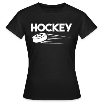 Eishockey Puck - Frauen T-Shirt - Schwarz - Vorne - AI Model Female 172 dark (172cm)