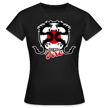 Arts Martiaux Fantasy Dragon Feu. Dragons de Chine - T-shirt Femme - noir - Devant - AI Model Female 172 dark (172cm)