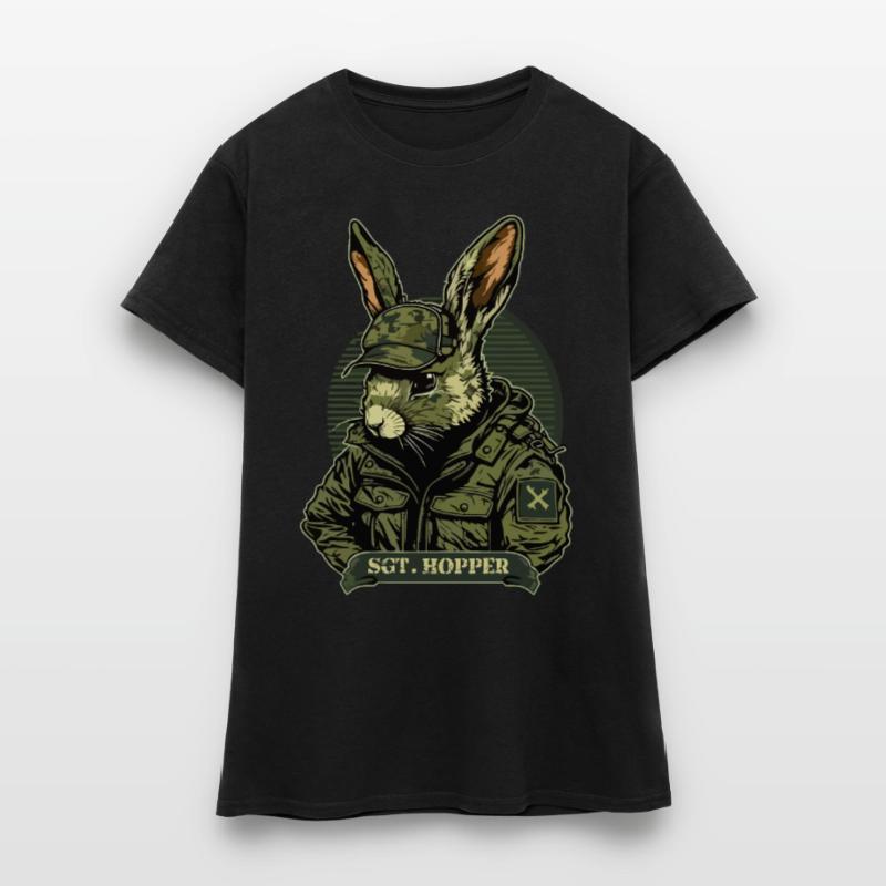 Rabbit military forest defense commandos Women's T-Shirt