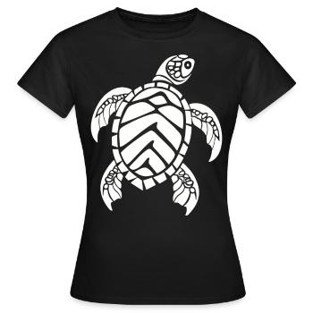Tortue marine - T-shirt Femme - noir - Devant - AI Model Female 172 dark (172cm)