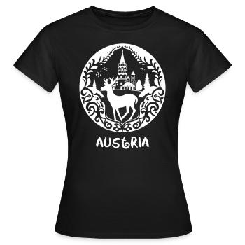 Page d’accueil : Montagne et nature – Autriche - T-shirt Femme - noir - Devant - AI Model Female 172 dark (172cm)