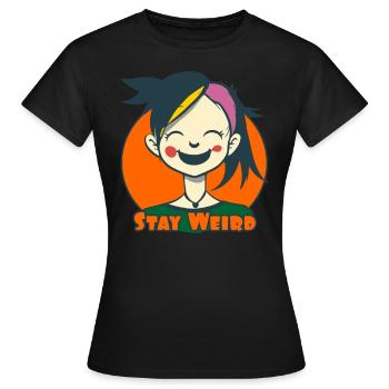 Naughty Sweet Alternative – Stay Weird - T-shirt Femme - noir - Devant - AI Model Female 172 dark (172cm)