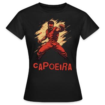 Robuster Kämpfer, die Kampfkunst des Capoeira - Frauen T-Shirt - Schwarz - Vorne - AI Model Female 172 dark (172cm)