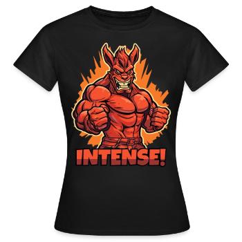 Muscular Beast: Intense - Women's T-Shirt - black - Front - AI Model Female 172 dark (172cm)