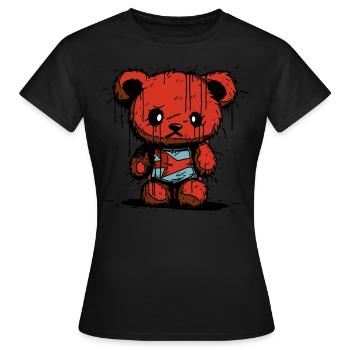 ours en peluche grunge jouet - T-shirt Femme - noir - Devant - AI Model Female 172 dark (172cm)