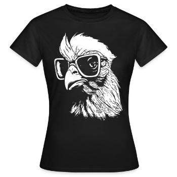 intelligent chicken - Women's T-Shirt - black - Front - AI Model Female 172 dark (172cm)
