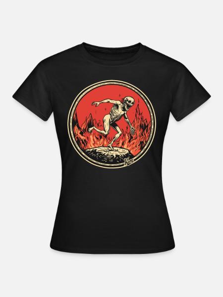 Sünder im Fegefeuer - Frauen T-Shirt - Schwarz