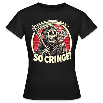 Faucheuse honteuse étrangère embarrassante - T-shirt Femme - noir - Devant - AI Model Female 172 dark (172cm)