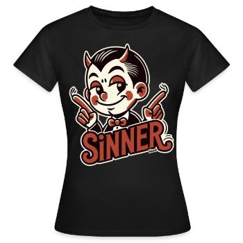 Petit Diable – Fier Pécheur - T-shirt Femme - noir - Devant - AI Model Female 172 dark (172cm)