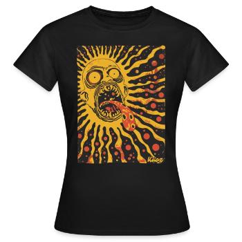 Crazy Psycho Horreur Soleil - T-shirt Femme - noir - Devant - AI Model Female 172 dark (172cm)