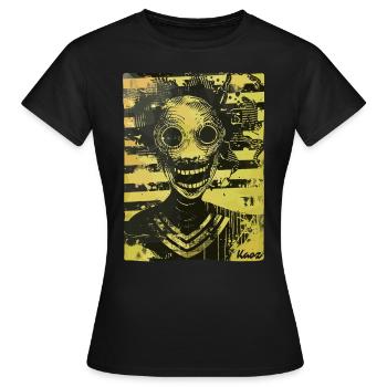 Motif d’horreur cauchemardesque - T-shirt Femme - noir - Devant - AI Model Female 172 dark (172cm)