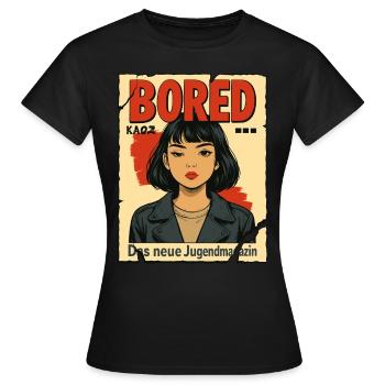 Bored : le nouveau faux magazine jeunesse - T-shirt Femme - noir - Devant - AI Model Female 172 dark (172cm)