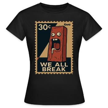 Emo Brick – Cachet d’accablement - T-shirt Femme - noir - Devant - AI Model Female 172 dark (172cm)