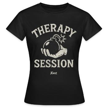 Hand holding therapy session bombshell - Women's T-Shirt - black - Front - AI Model Female 172 dark (172cm)