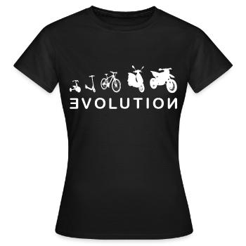 Evolution Biker 2- Motorrad Cross Enduro - Frauen T-Shirt - Schwarz - Vorne - AI Model Female 172 dark (172cm)