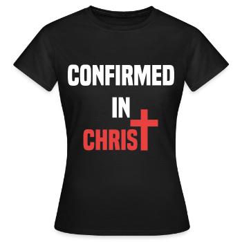 Confirmation catholique Confirmé dans le Chrétien - T-shirt Femme - noir - Devant - AI Model Female 172 dark (172cm)