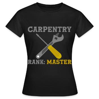 Rang de charpenterie Maître 2 - T-shirt Femme - noir - Devant - AI Model Female 172 dark (172cm)