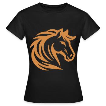 Conception de la silhouette Hafflinger - T-shirt Femme - noir - Devant - AI Model Female 172 dark (172cm)