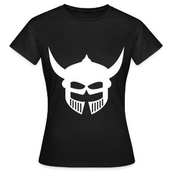 Barbaren Helm Design - Frauen T-Shirt - Schwarz - Vorne - AI Model Female 172 dark (172cm)