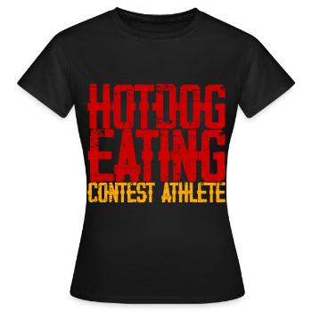 Hotdog Eating Contest Athlete 3 - Women's T-Shirt - black - Front - AI Model Female 172 dark (172cm)
