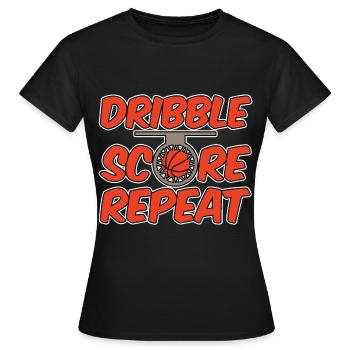 Dribble Score Répétition 2 - T-shirt Femme - noir - Devant - AI Model Female 172 dark (172cm)