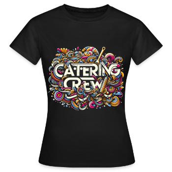Équipe de restauration 7 - T-shirt Femme - noir - Devant - AI Model Female 172 dark (172cm)