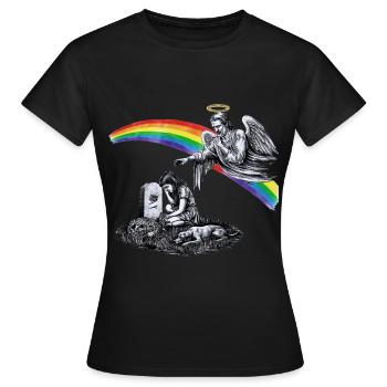Missing Dad Mourning - Women's T-Shirt - black - Front - AI Model Female 172 dark (172cm)