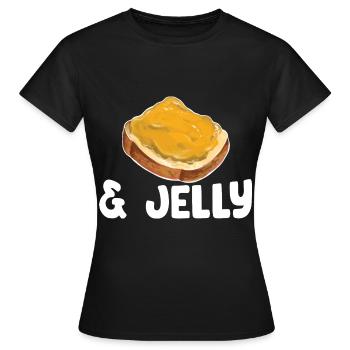 Erdnussbutter und Marmelade - Frauen T-Shirt - Schwarz - Vorne - AI Model Female 172 dark (172cm)