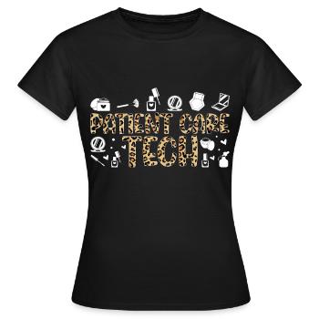 Service de soins infirmiers pour les personnes âgées Soins infirmiers - T-shirt Femme - noir - Devant - AI Model Female 172 dark (172cm)