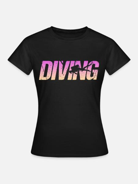 Tauchen Diving - Frauen T-Shirt - Schwarz