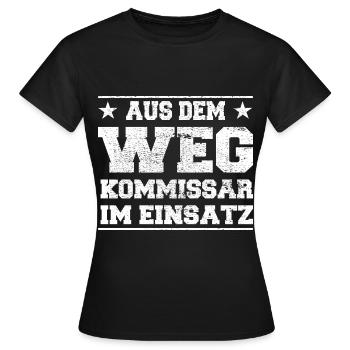 Aus dem Weg Kommissar im Einsatz Design - Frauen T-Shirt - Schwarz - Vorne - AI Model Female 172 dark (172cm)